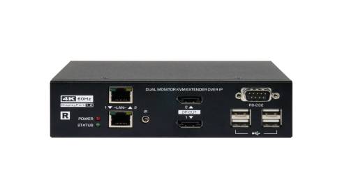 Dual-Monitor 4K@60Hz DisplayPort 1.2 KVM-Extender bis 100m mit USB 2.0 und lokalem HDMI out, UNICLASS PG-241